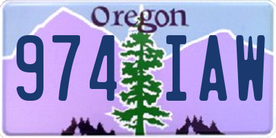 OR license plate 974IAW