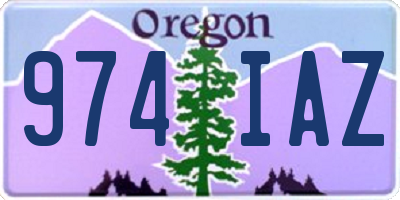 OR license plate 974IAZ