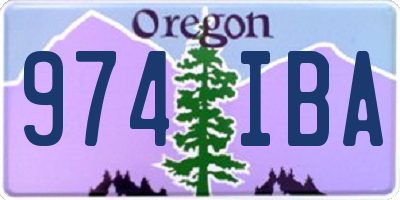 OR license plate 974IBA