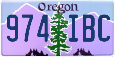 OR license plate 974IBC