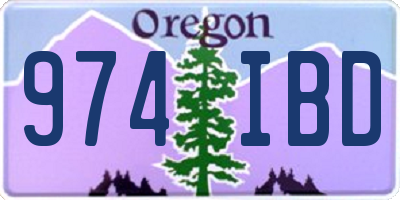 OR license plate 974IBD