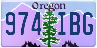OR license plate 974IBG