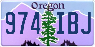 OR license plate 974IBJ