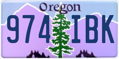 OR license plate 974IBK