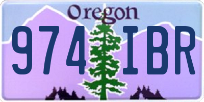 OR license plate 974IBR