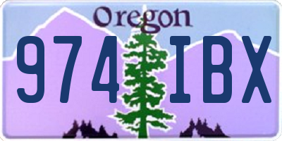 OR license plate 974IBX