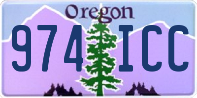 OR license plate 974ICC