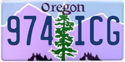 OR license plate 974ICG