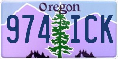 OR license plate 974ICK