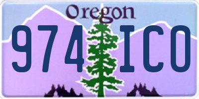 OR license plate 974ICO