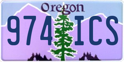 OR license plate 974ICS