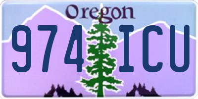 OR license plate 974ICU