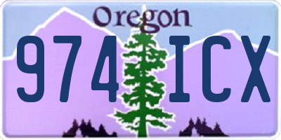 OR license plate 974ICX