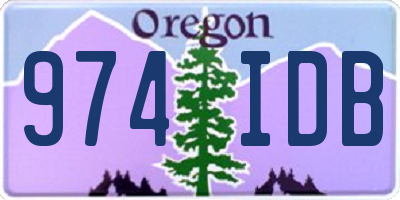 OR license plate 974IDB