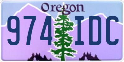 OR license plate 974IDC
