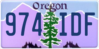 OR license plate 974IDF