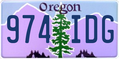 OR license plate 974IDG