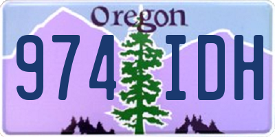 OR license plate 974IDH