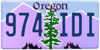 OR license plate 974IDI