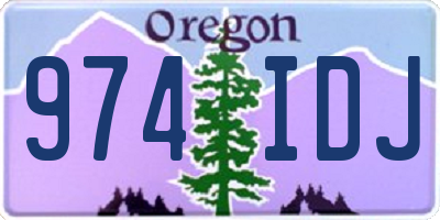 OR license plate 974IDJ