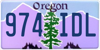 OR license plate 974IDL