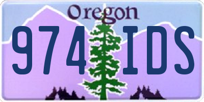 OR license plate 974IDS