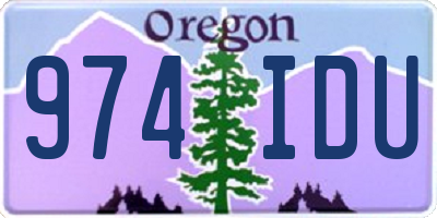 OR license plate 974IDU