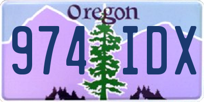 OR license plate 974IDX