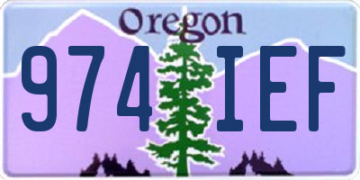 OR license plate 974IEF
