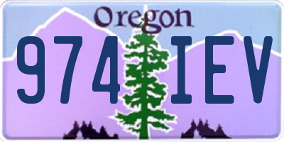 OR license plate 974IEV