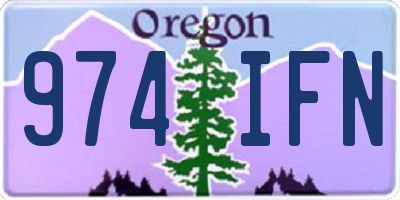 OR license plate 974IFN
