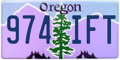 OR license plate 974IFT