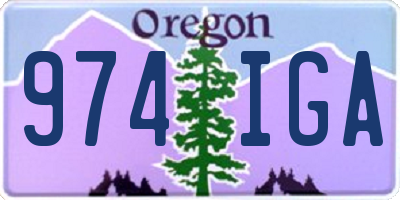 OR license plate 974IGA
