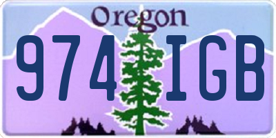 OR license plate 974IGB