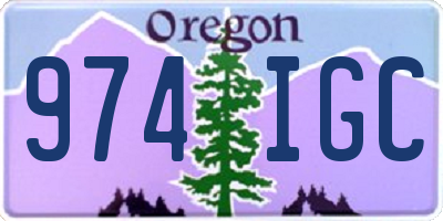 OR license plate 974IGC