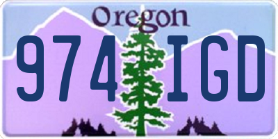 OR license plate 974IGD