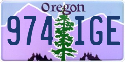 OR license plate 974IGE
