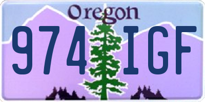 OR license plate 974IGF