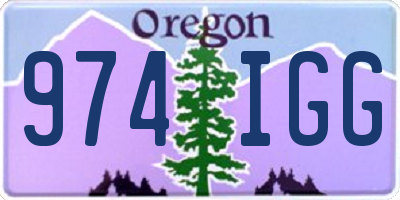 OR license plate 974IGG