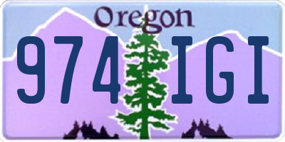 OR license plate 974IGI