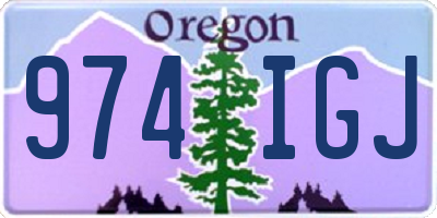 OR license plate 974IGJ