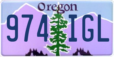 OR license plate 974IGL