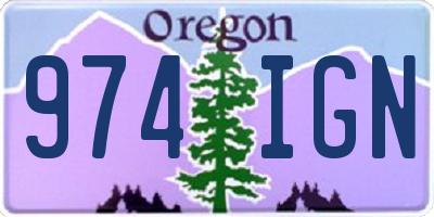 OR license plate 974IGN