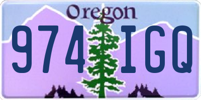 OR license plate 974IGQ