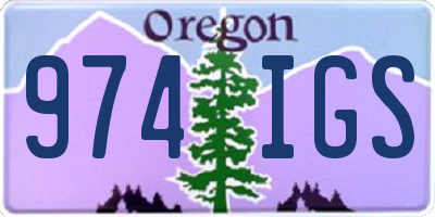 OR license plate 974IGS