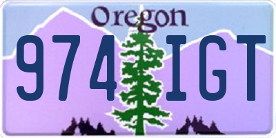 OR license plate 974IGT