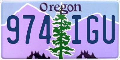 OR license plate 974IGU