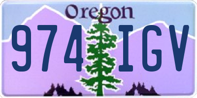 OR license plate 974IGV