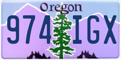 OR license plate 974IGX