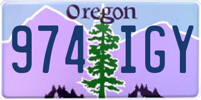 OR license plate 974IGY